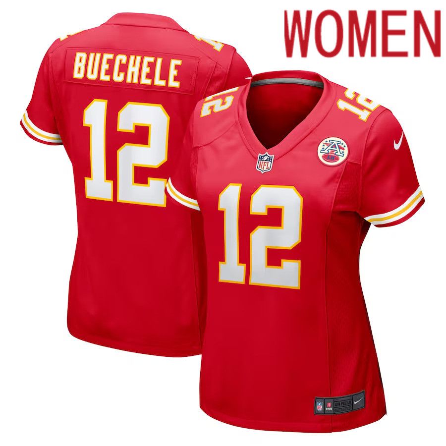 Women Kansas City Chiefs 12 Shane Buechele Nike Red Game Player NFL Jersey